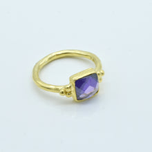 Aylas Crystal Quartz ring - 21ct Gold plated 925 silver - Handmade in Ottoman Style by Artisan