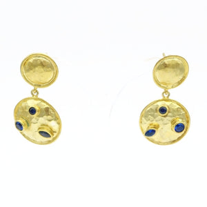 Aylas Zircon earrings - 21ct Gold plated semi precious gemstone - Handmade
