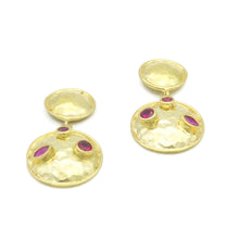 Aylas Zircon earrings - 21ct Gold plated semi precious gemstone - Handmade