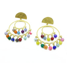 Aylas Agates earrings - 21ct Gold plated semi precious gemstone - Handmade