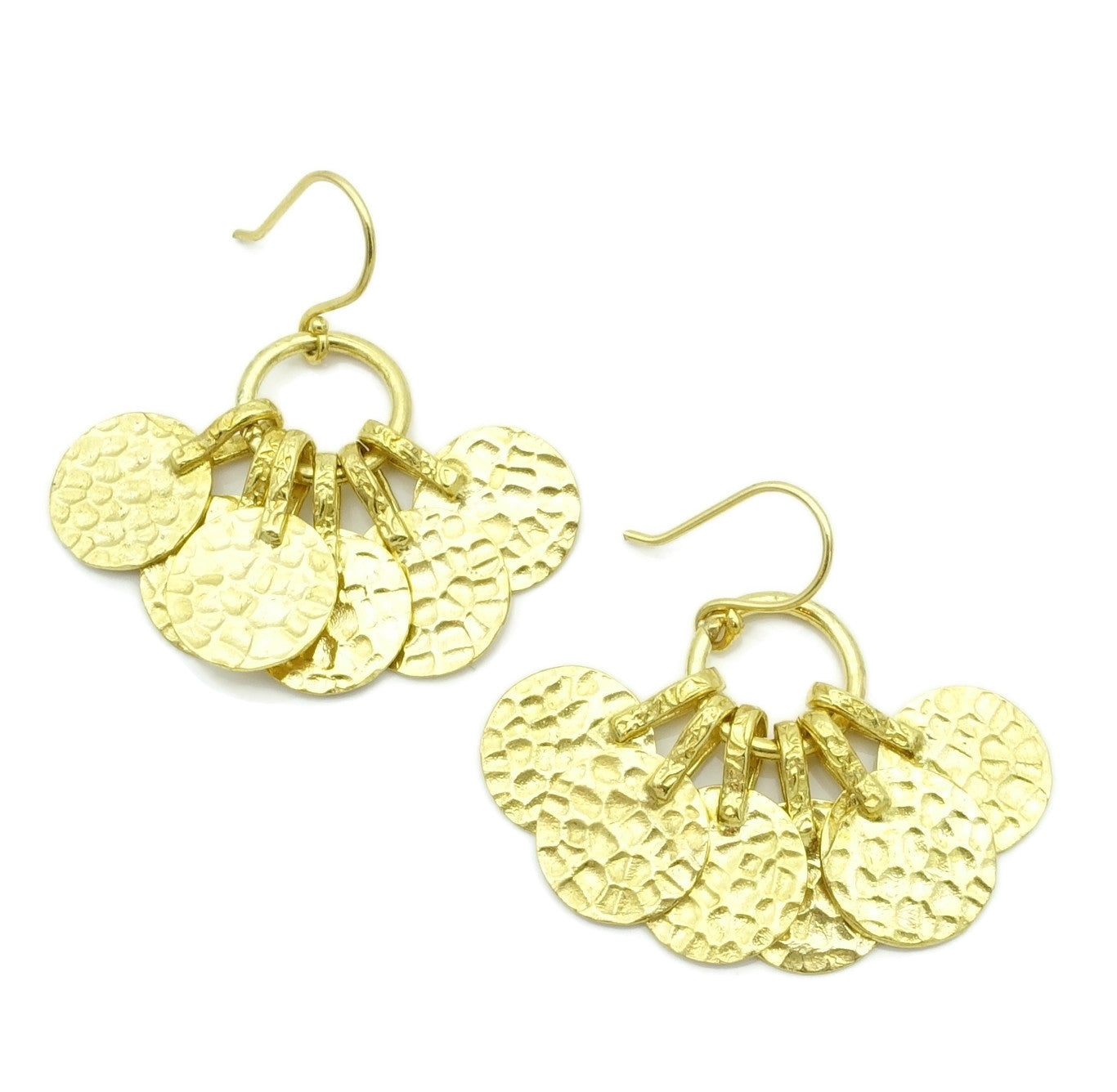 Aylas Coin earrings - 21ct Gold plated  - Handmade in Ottoman style