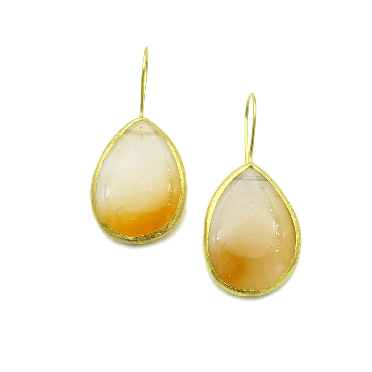 Aylas Agate semi precious gemstone earrings - 21ct Gold plated- Handmade