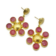 Aylas  Jade earrings 21ct Gold plated semi precious gemstone - Handmade