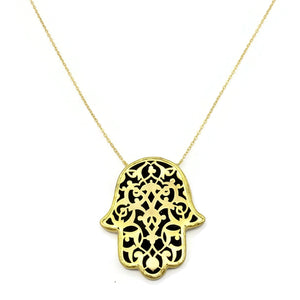 Aylas velvet Pendant  21ct Gold plated necklace - Handmade Ottoman Style