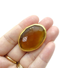 Aylas Aventurine semi precious gemstone ring - 21ct Gold plated brass - Handmade Ottoman Style
