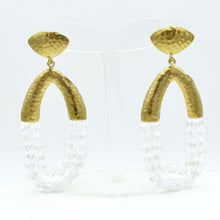 Aylas Crystal handmade semi precious gemstone earrings - 21ct Gold plated Ottoman style