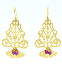 Aylas Jade earrings - 21ct Gold plated semi precious gemstone - Handmade in Ottoman Style by Artisan