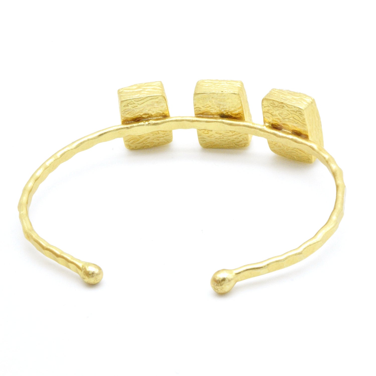 Aylas Aqua Marine cuff/bracelet - Gold plated semi precious gemstone - Handmade in Ottoman Style