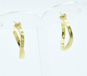 Aylas 21ct gold plated 925 silver Hoop handmade ottoman style earrings - Ottoman Handmade Jewellery Hand Made Gold Plated