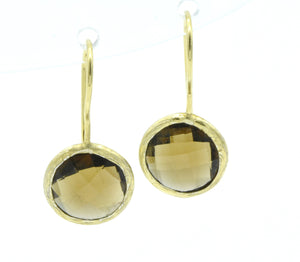 Aylas Smoky Quartz -21ct Gold plated 925 Silver- Handmade in Ottoman style
