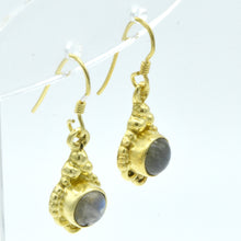 Aylas Labradorite earrings - 21ct Gold plated semi precious gemstone - Handmade in Ottoman Style by Artisan
