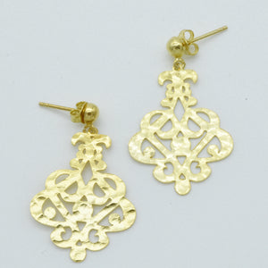 Aylas Filigree earrings - 21ct Gold plated 925 Silver - Handmade in Ottoman style