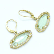 Aylas Crystal quartz earrings - 21ct Gold plated 925 Silver - Handmade in Ottoman style