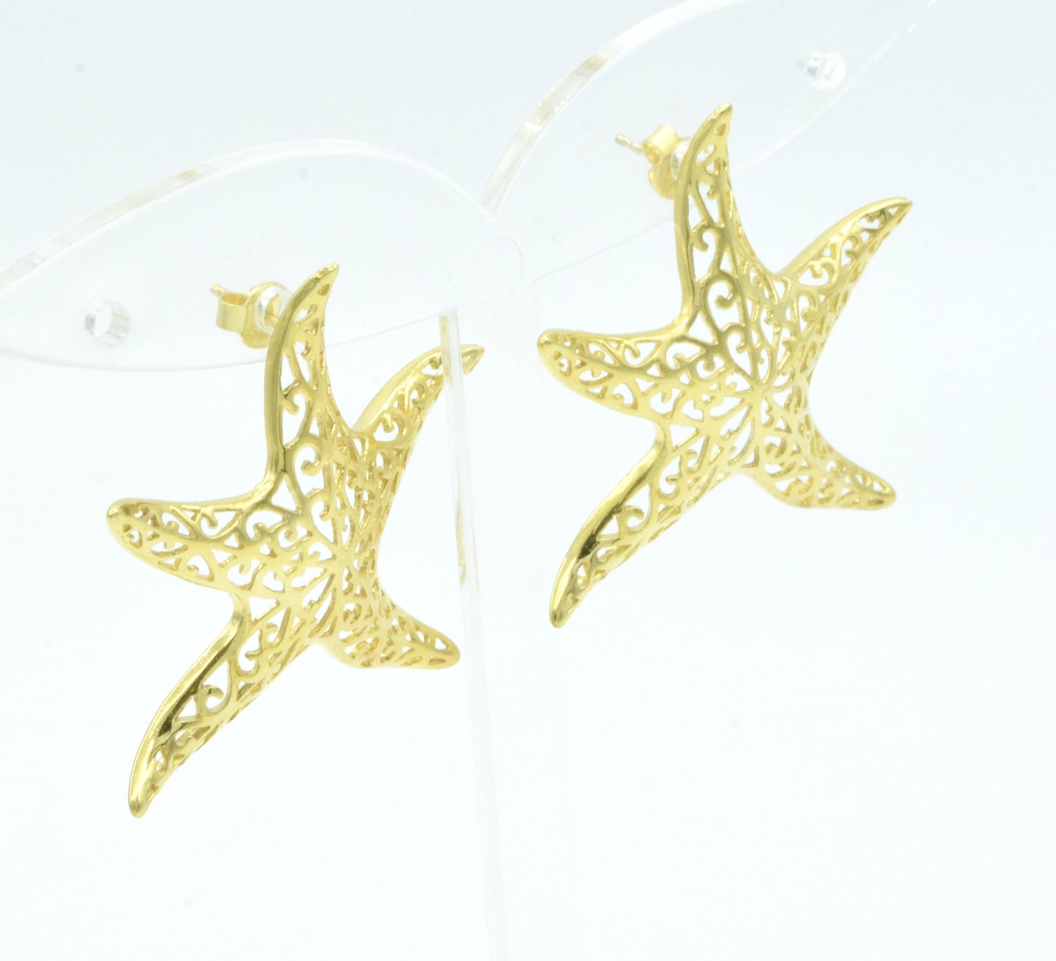 Aylas Starfish earrings - 21ct Gold plated 925 Silver- Handmade in Ottoman style