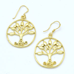 Aylas Tree earrings - 21ct Gold plated 925 Silver - Handmade in Ottoman style