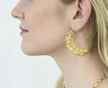 Aylas Hoop Earrings - Handmade 21ct Gold plated by Artisans
