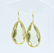 Aylas Citrine earrings - 21ct Gold plated semi precious gemstone - Handmade in Ottoman Style by Artisan