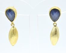 Aylas CatEye earrings - 21ct Gold plated semi precious gemstone - Handmade in Ottoman Style by Artisan