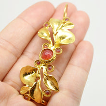 Aylas Agate earrings - Gold plated semiprecious gemstone - Handmade in Ottoman Style